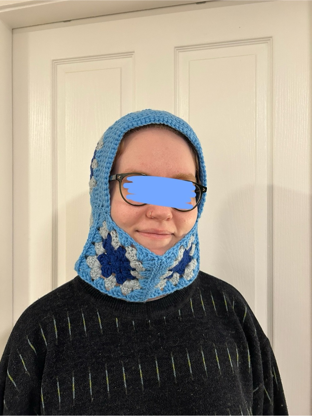 Granny Square Crochet Balaclava - Valentine’s Day - Picture 4 of 5